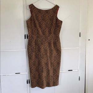 Tatyana leopard wiggle dress